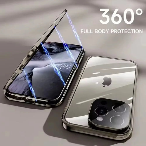 Coque Magnétique Premium iPhone – Verre Trempé 360° | Protection Anti-Choc